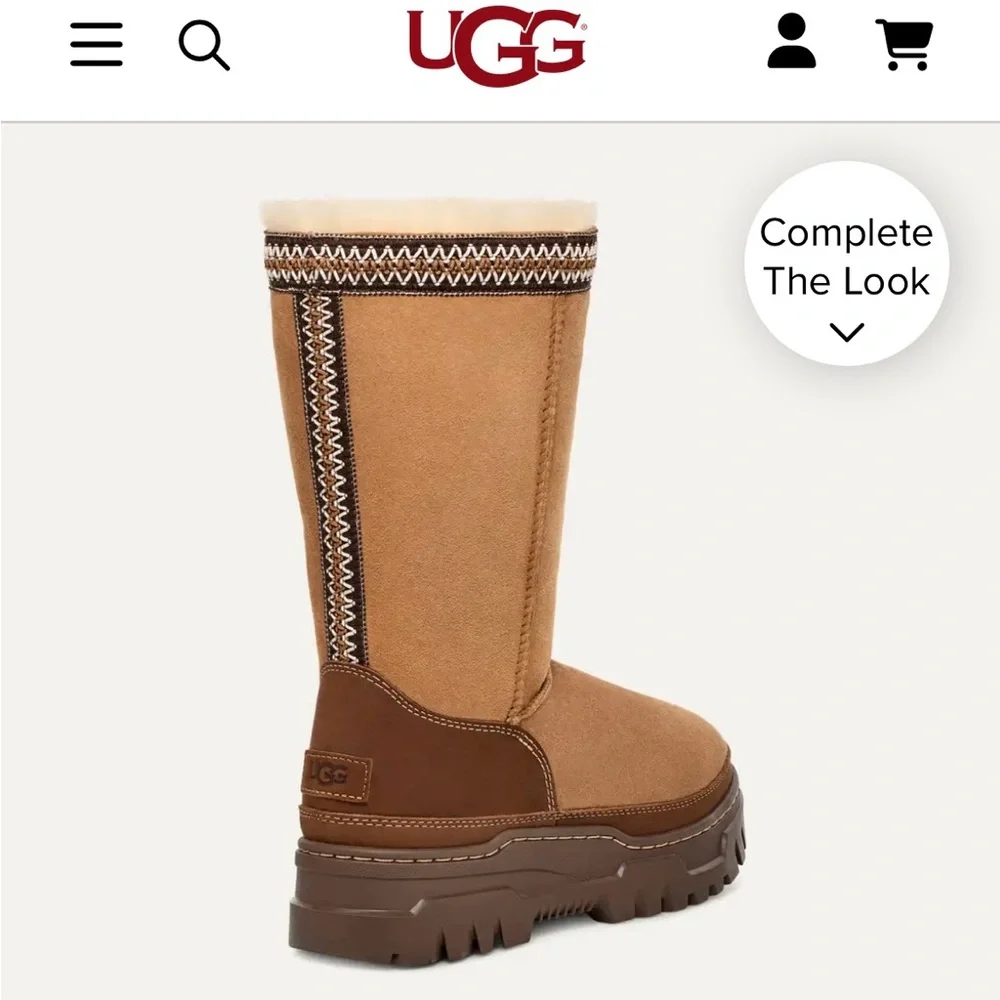 UGG Brown Winter Boots - Picture 3 of 11